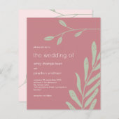 Budget Sage Foliage Dusty Roos Weddenschap (Voorkant / Achterkant)
