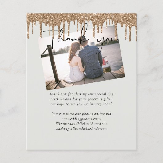 BUDGET Sage Goud Glitter Bruiloft (Voorkant)