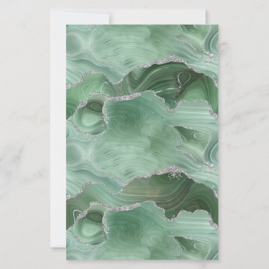 Budget Sage Green Agate Graduation Party nodigt ui (Achterkant)