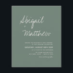 Budget Sage Green Boho Simple Wedding Invitation Flyer<br><div class="desc">De begroting personaliseert deze Eenvoudige Elegant Groene en Witte Stijlvolle Uitnodiging van de Rand Boho met uw bericht en details met een elegante foto op de rug. Deze minimalistische uitnodiging omvat stijlvolle handgeschreven scripttypografie met een moderne kleur voor de speciale dag van de Wedding.</div>