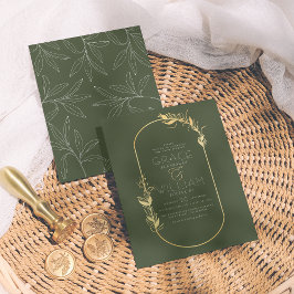 Budget Sage Green Botanical Gold Lijst Wedding