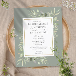 Budget Sage Green Bridesmaids Luncheon