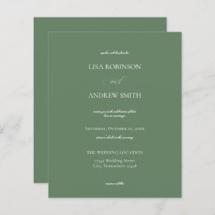 Budget Sage Green Calligraphy Wedding