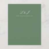 Budget Sage Green Calligraphy Wedding Flyer (Achterkant)