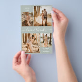 Budget Sage Green Collage Weddenschap Bedankt Flye Flyer (Hand)