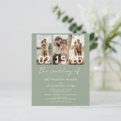 Budget Sage Green De bruiloft van foto QR-code (Staand voorkant)