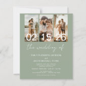 Budget Sage Green De bruiloft van foto QR-code (Voorkant)