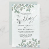Budget Sage Green Eucalyptus Waterverf Weddenschap (Voorkant / Achterkant)