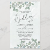 Budget Sage Green Eucalyptus Waterverf Weddenschap (Voorkant)