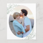 BUDGET Sage Green Floral Monogram Photo Wedding (Achterkant)