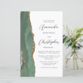 Budget Sage Green Gold Agaat QR Code Trouwen (Staand voorkant)