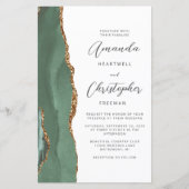 Budget Sage Green Gold Agaat QR Code Trouwen (Voorkant)