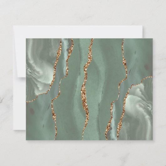 Budget Sage Green Gold Agaat Save the Date (Achterkant)