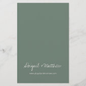Budget Sage Green Minimalist Wedding (Achterkant)
