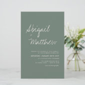 Budget Sage Green Minimalist Wedding (Staand voorkant)