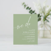 Budget Sage Green Minimalist Wedding (Staand voorkant)