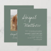 Budget Sage Green Minimalist Wedding (Voorkant / Achterkant)