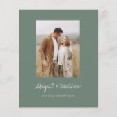 Budget Sage Green Minimalist Wedding (Achterkant)