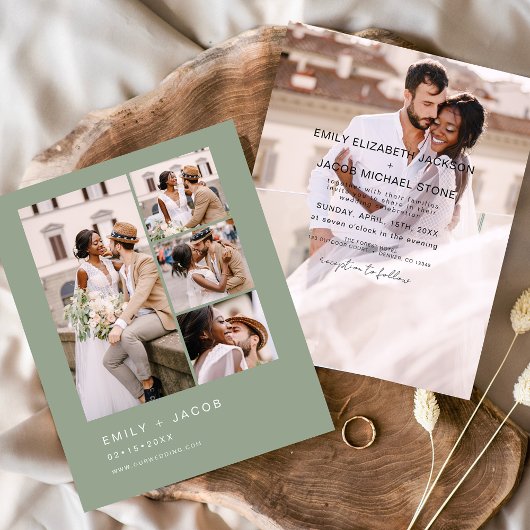 Budget Sage Green Minimalist Wedding