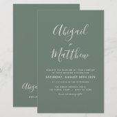 Budget Sage Green Minimalist Wedding (Voorkant / Achterkant)