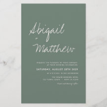 Budget Sage Green Minimalist Wedding