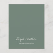 Budget Sage Green minimalist Wedding Invitation Fl Flyer (Achterkant)