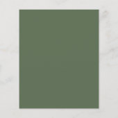 Budget Sage Green Monogram Huwelijksuitnodiging (Achterkant)