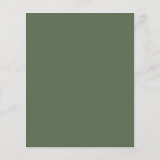 Budget Sage Green Monogram Huwelijksuitnodiging (Achterkant)