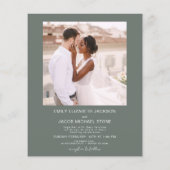 Budget Sage Green QR Code Foto Uitnodiging voor br (Achterkant)