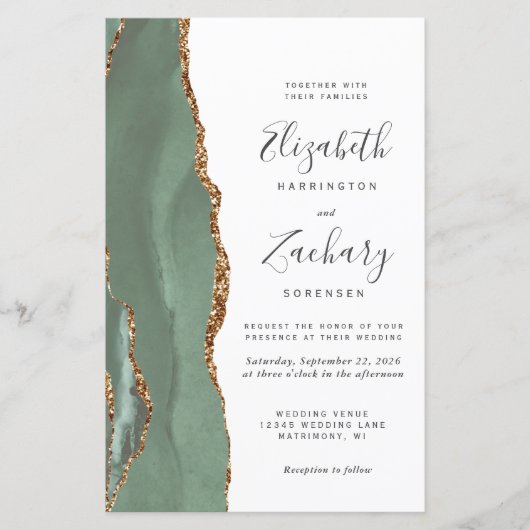 Budget Sage Green QR Code Wedding (Voorkant)