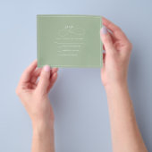 Budget Sage Green RSVP Flyer (Hand)