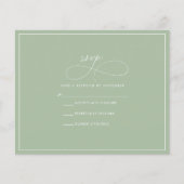 Budget Sage Green RSVP Flyer (Voorkant)