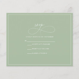 Budget Sage Green RSVP Flyer