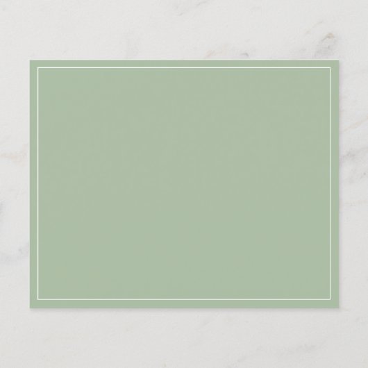 Budget Sage Green RSVP Flyer (Achterkant)