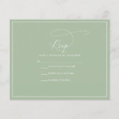 Budget Sage Green RSVP Flyer (Voorkant)