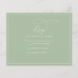 Budget Sage Green RSVP Flyer