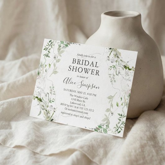 Budget Sage Green Vrijgezellenfeest Uitnodiging Briefkaart