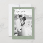 Budget Sage Green Wedding Dank u kaarten (Voorkant)
