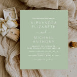 Budget Sage Green Wedding Invitation Flyer<br><div class="desc">Budget Sage Green Wedding Spring of Summer Wedding Invitations - omvat mooie en elegante scripttypografie met een moderne,  eenvoudige en klassieke kleur voor de speciale dag van de bruiloft.</div>
