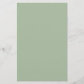Budget Sage Green Wedding Modern Typografie (Achterkant)