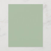 Budget Sage Green Wedding Modern Typografie (Achterkant)