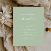 Budget Sage Green Wedding Modern Typografie Flyer