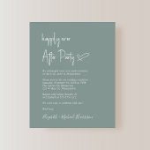 Budget Sage Green Wedding Reception Uitnodiging