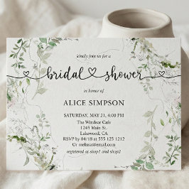 Budget Sage Groen Botanisch Vrijgezellenfeest Uitnodiging Briefkaart