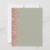 Budget Sage Groen Roze Gouden Glitter Bruiloft (Achterkant)