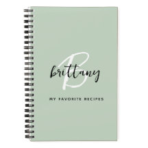 Budget Sage Groen Zwart Wit Monogram Kookboek