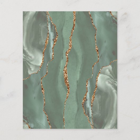 Budget Sage Groene Agaat Verbrand Sinaasappel Wedd (Achterkant)