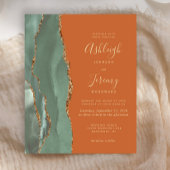 Budget Sage Groene Agaat Verbrand Sinaasappel Wedd