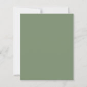 Budget Sage Groene Baby Shower Uitnodiging (Achterkant)
