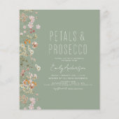 Budget Sage Groene Bloemblaadjes & Prosecco Vrijge Flyer (Voorkant)